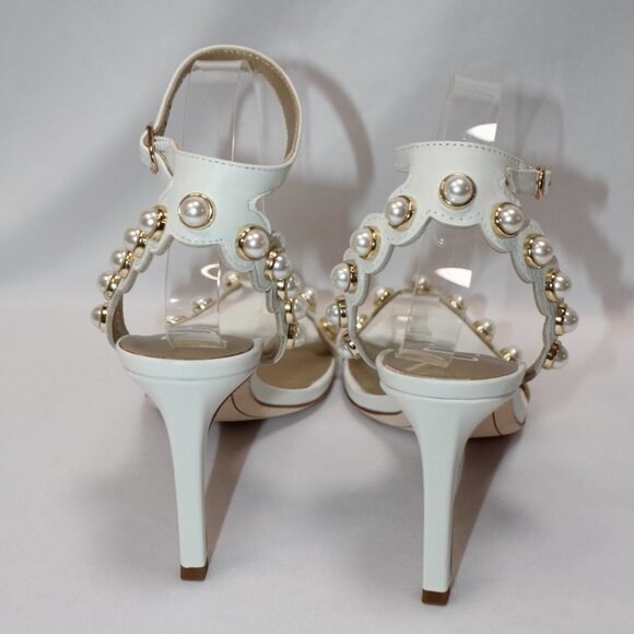 NWT Deltan Cloud Dancer Ivory Pearl and Gold Heels. - Picture 6 of 16